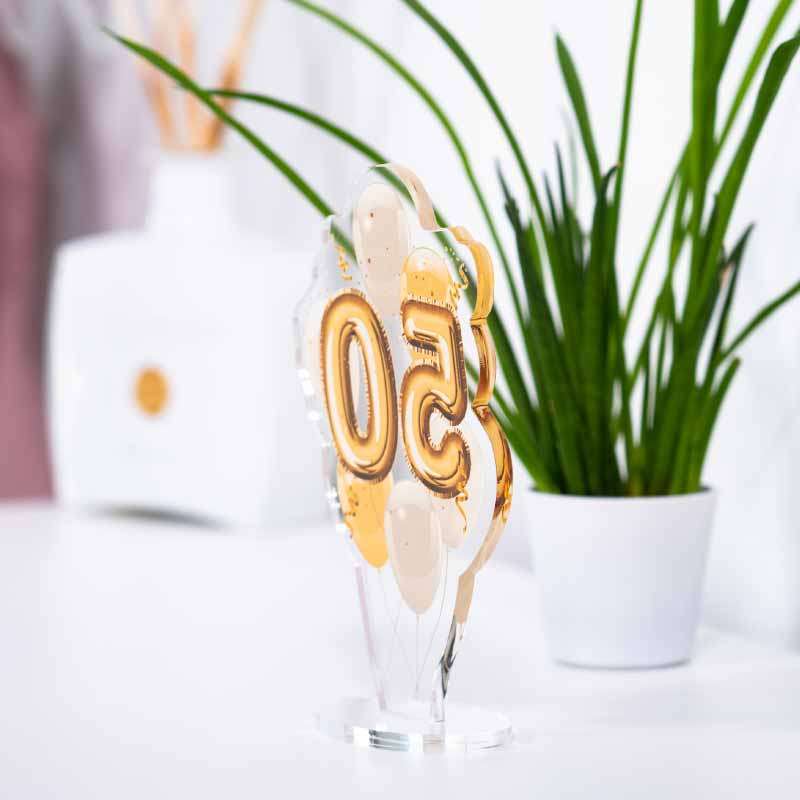 8-teiliges 50. Geburtstag Waben-Deko-Set – Blaugrün-silber, Mit Happy Birthday & Cheers To 50